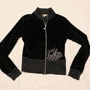 Sean John Black Zip Up Sweater Womens Size Large